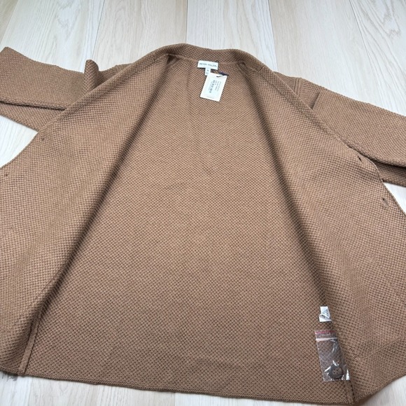 NWT Peter Millar Mens Turbinado Brown Anderson Cardigan Sweater Size Medium - Picture 2 of 9